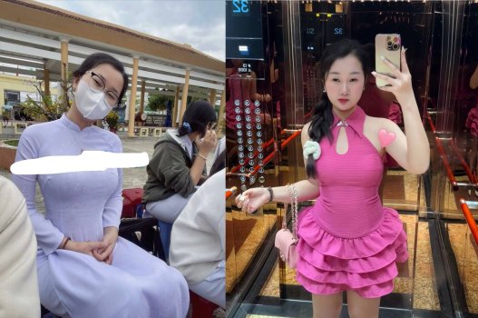 Nữ sinh tròn trịa sáng học hành tối bar bủng